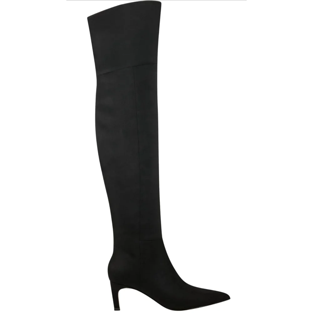 Women's Marc Fisher LTD Boots Black Over the Knee faux suede size 6